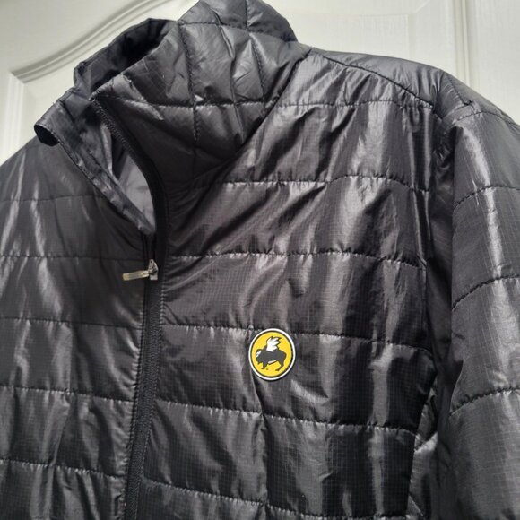 Buffalo Wild Wings Managers Jacket Light Coat XL Black EUC Quilted Full Zip - Picture 2 of 8